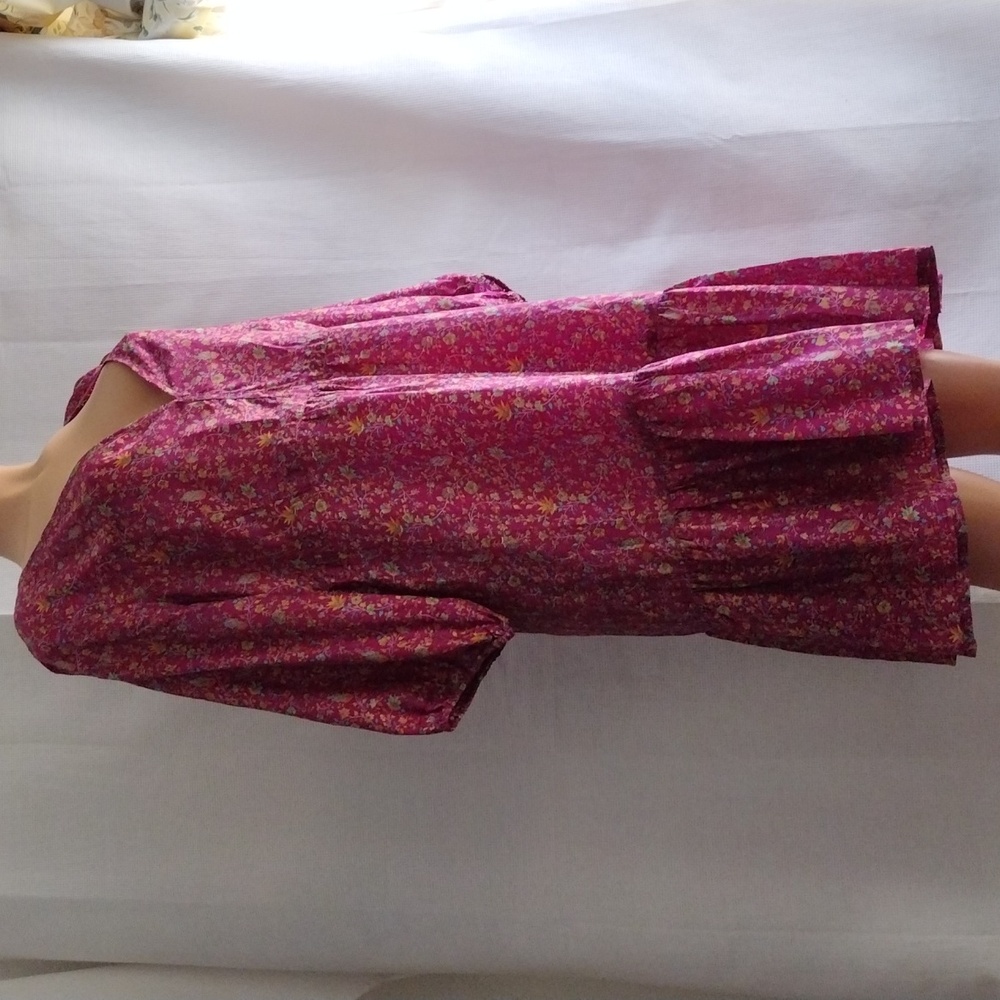 Mes Demoiselles silk floral burgundy floral print EU 42